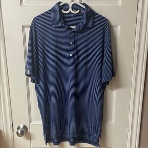 RLX Ralph Lauren Men's Navy and Black Striped Polo